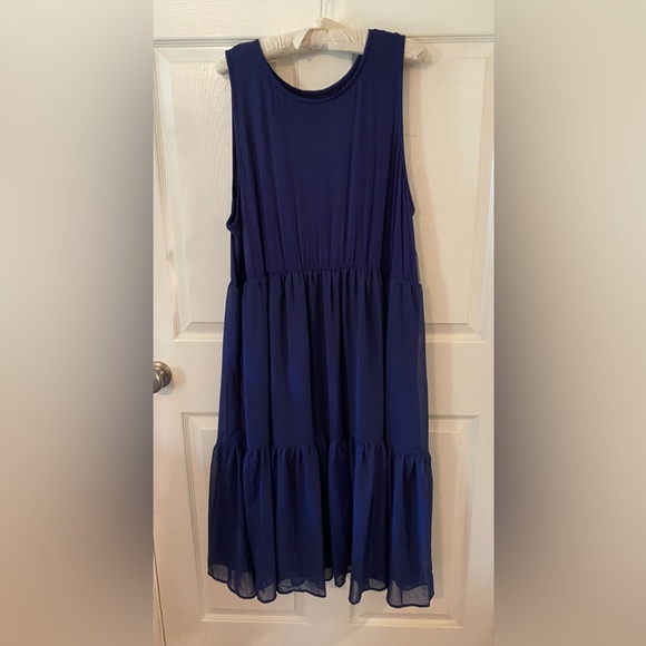NWT Torrid Midi Super Soft Shirred Dress - Medieval Blue - 3/3X/22-24 - Picture 6 of 9